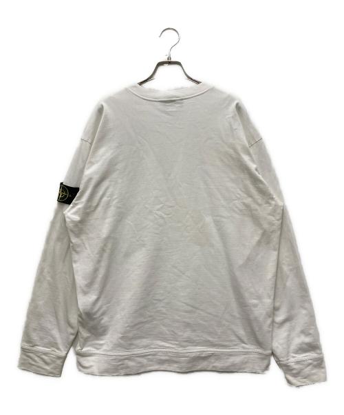 STONE ISLAND（ストーンアイランド）STONE ISLAND (ストーンアイランド) ロングスリーブTシャツ ホワイト サイズ:Lの古着・服飾アイテム
