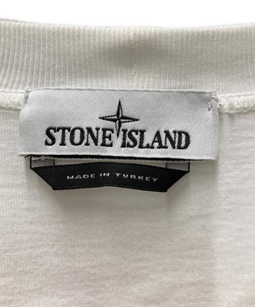 STONE ISLAND（ストーンアイランド）STONE ISLAND (ストーンアイランド) ロングスリーブTシャツ ホワイト サイズ:Lの古着・服飾アイテム