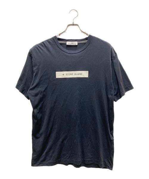 STONE ISLAND（ストーンアイランド）STONE ISLAND (ストーンアイランド) プリントTシャツ ネイビー サイズ:Lの古着・服飾アイテム