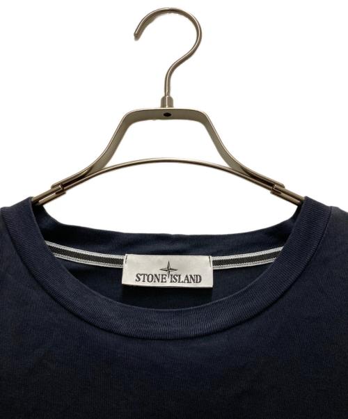 STONE ISLAND（ストーンアイランド）STONE ISLAND (ストーンアイランド) プリントTシャツ ネイビー サイズ:Lの古着・服飾アイテム