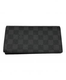LOUIS VUITTON（ルイ ヴィトン）の古着「ポルトフォイユ･ブラザ ダミエ 長財布」｜ブラック