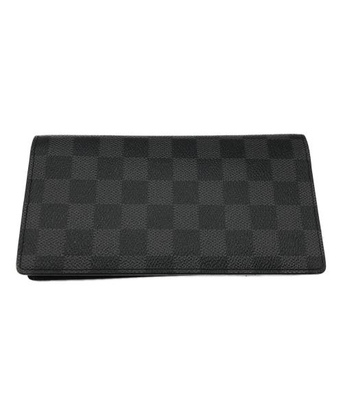 LOUIS VUITTON（ルイ ヴィトン）LOUIS VUITTON (ルイ ヴィトン) ポルトフォイユ･ブラザ ダミエ 長財布 ブラックの古着・服飾アイテム