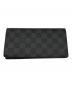 LOUIS VUITTON（ルイ ヴィトン）の古着「ポルトフォイユ･ブラザ ダミエ 長財布」｜ブラック