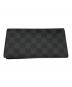 LOUIS VUITTON (ルイ ヴィトン) ポルトフォイユ･ブラザ ダミエ 長財布 ブラック：20000円