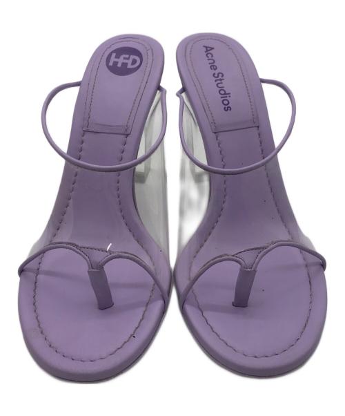 Acne studios（アクネ ストゥディオズ）Acne studios (アクネ ストゥディオズ) クリアヒールサンダル クリア×パープル サイズ:39の古着・服飾アイテム