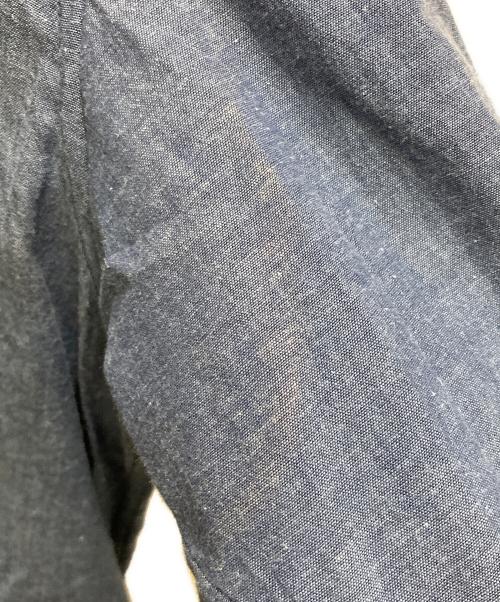 ISSEY MIYAKE MEN（イッセイミヤケメン）ISSEY MIYAKE MEN (イッセイミヤケメン) ぼうし絞りアシンメトリー長袖シャツ ブラック×ネイビー サイズ:4の古着・服飾アイテム