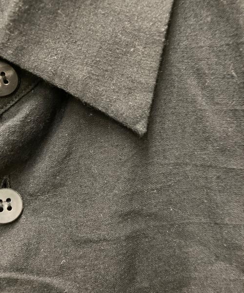 ISSEY MIYAKE MEN（イッセイミヤケメン）ISSEY MIYAKE MEN (イッセイミヤケメン) ぼうし絞りアシンメトリー長袖シャツ ブラック×ネイビー サイズ:4の古着・服飾アイテム