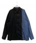 ISSEY MIYAKE MEN（イッセイミヤケメン）の古着「ぼうし絞りアシンメトリー長袖シャツ」｜ブラック×ネイビー