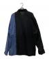ISSEY MIYAKE MEN (イッセイミヤケメン) ぼうし絞りアシンメトリー長袖シャツ ブラック×ネイビー サイズ:4：20000円