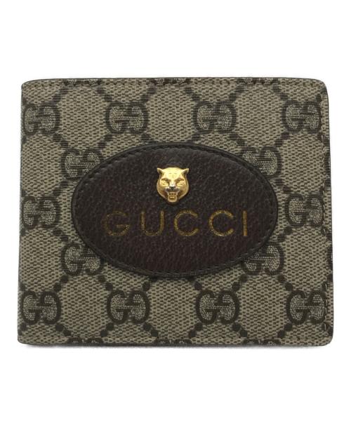 GUCCI（グッチ）GUCCI (グッチ) ネオヴィンテージGGスプリームウォレット ブラウンの古着・服飾アイテム