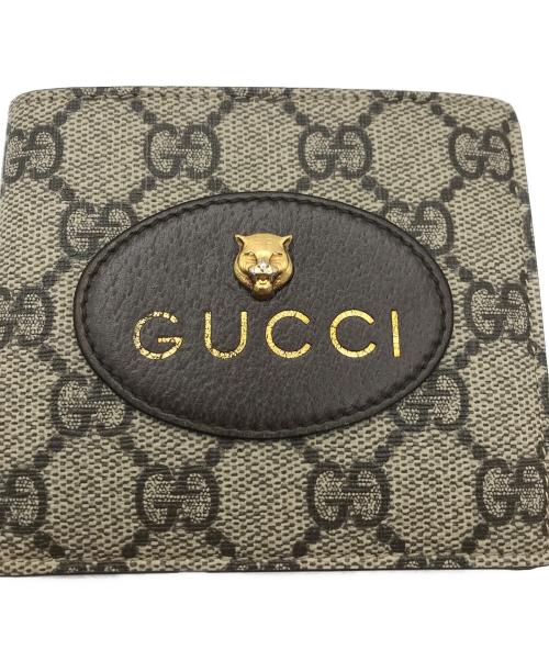 GUCCI（グッチ）GUCCI (グッチ) ネオヴィンテージGGスプリームウォレット ブラウンの古着・服飾アイテム