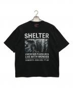 TENGA×SHELTERテンガ×）の古着「プリントTシャツ」｜ブラック