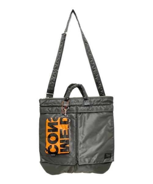 PORTER（ポーター）PORTER (ポーター) COMME des GARCONS (コムデギャルソン) HELMET BAG(M) シルバーグレー サイズ:M 未使用品の古着・服飾アイテム