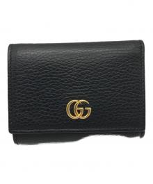 GUCCI（グッチ）の古着「GGマーモント 3つ折り財布」｜ブラック