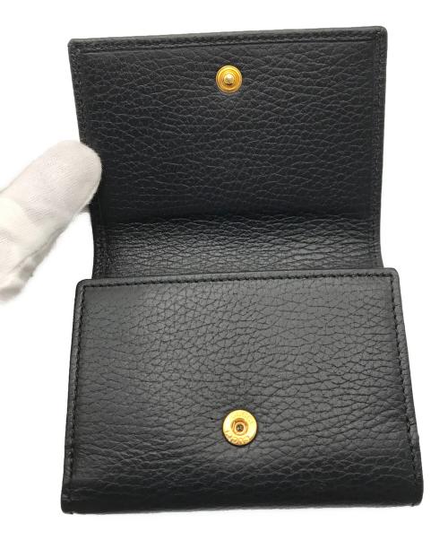 GUCCI（グッチ）GUCCI (グッチ) GGマーモント 3つ折り財布 ブラックの古着・服飾アイテム