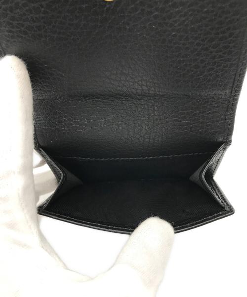 GUCCI（グッチ）GUCCI (グッチ) GGマーモント 3つ折り財布 ブラックの古着・服飾アイテム