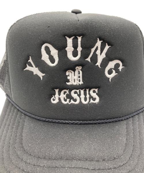 YOUNG JESUS（ヤング ジーザス）YOUNG JESUS (ヤング ジーザス) メッシュキャップ ブラックの古着・服飾アイテム