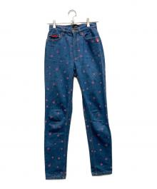 MARC JACOBS（マークジェイコブス）の古着「フラワーペイントデニムパンツ」｜インディゴ