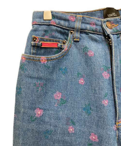 MARC JACOBS（マークジェイコブス）MARC JACOBS (マークジェイコブス) フラワーペイントデニムパンツ インディゴ サイズ:25の古着・服飾アイテム