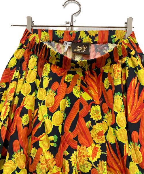 LOEWE（ロエベ）LOEWE (ロエベ) Cactus print flare shorts イエロー×オレンジ サイズ:Sの古着・服飾アイテム