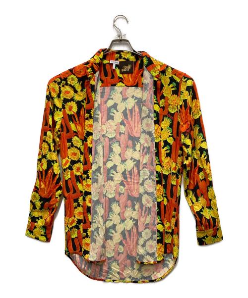 LOEWE（ロエベ）LOEWE (ロエベ) トロピカル L/S シャツ イエロー×オレンジ サイズ:34の古着・服飾アイテム