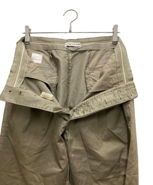 STONE ISLAND（ストーンアイランド）STONE ISLAND (ストーンアイランド) 90'S タックチノパンツ カーキ サイズ:46の古着・服飾アイテム