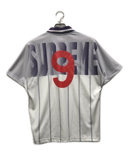SUPREME（シュプリーム）SUPREME (シュプリーム) 18SS SOCCER POLO ポロシャツ ホワイト×パープル サイズ:Sの古着・服飾アイテム