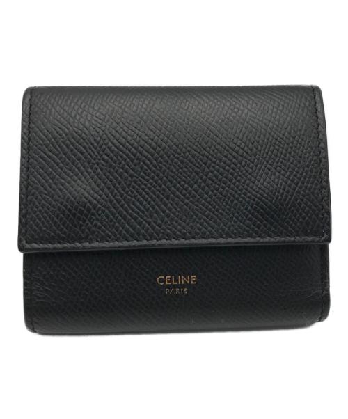 CELINE（セリーヌ）CELINE (セリーヌ) スモールトリフォールドウォレット ブラックの古着・服飾アイテム