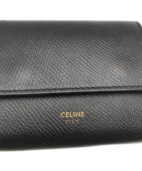 CELINE（セリーヌ）CELINE (セリーヌ) スモールトリフォールドウォレット ブラックの古着・服飾アイテム