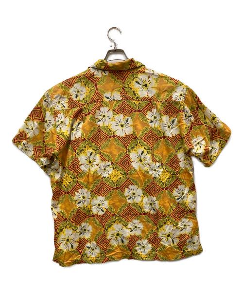 pataloha（パタロハ）pataloha (パタロハ) 00's ハイビスカス アロハシャツ オレンジ サイズ:Lの古着・服飾アイテム