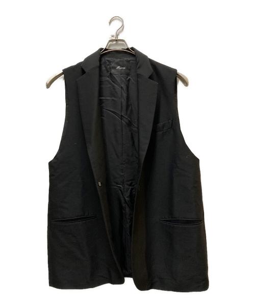 HARDY NOIR（アルディーノアール）HARDY NOIR (アルディーノアール) TW二重織オーバーサイズベスト ブラック サイズ:FREEの古着・服飾アイテム
