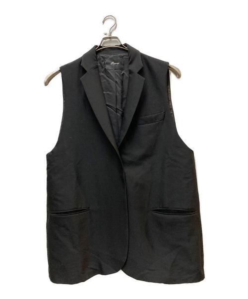 HARDY NOIR（アルディーノアール）HARDY NOIR (アルディーノアール) TW二重織オーバーサイズベスト ブラック サイズ:FREEの古着・服飾アイテム
