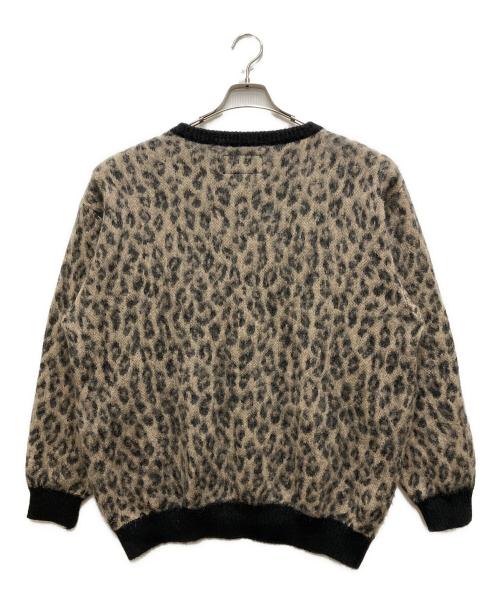 WACKO MARIA（ワコマリア）WACKO MARIA (ワコマリア) Leopard Mohair Crew Sweater ブラウン サイズ:Lの古着・服飾アイテム