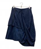 H&M×Maison Margielaエイチアンドエム×メゾンマルジェラ）の古着「Hitched Up Skirt」｜ネイビー