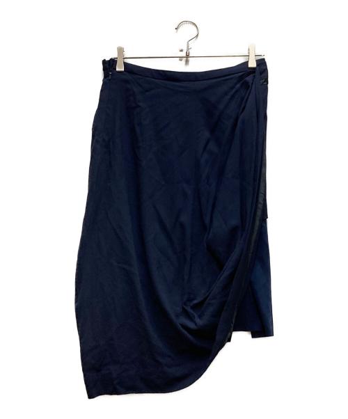 H&M（エイチアンドエム）H&M (エイチアンドエム) Maison Margiela (メゾンマルジェラ) Hitched Up Skirt ネイビー サイズ:38の古着・服飾アイテム