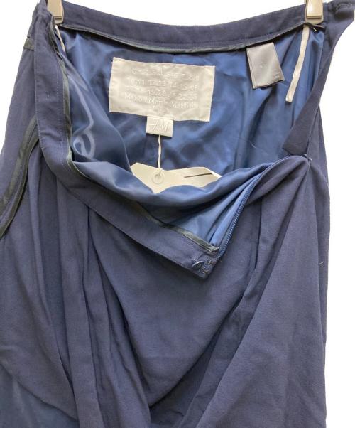 H&M（エイチアンドエム）H&M (エイチアンドエム) Maison Margiela (メゾンマルジェラ) Hitched Up Skirt ネイビー サイズ:38の古着・服飾アイテム