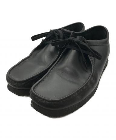 最終値下❗️Clarks Wallabee モカシン ブーツ ブラック UK8.5 中古・古着通販】CLARKS (クラークス) Wallabee Black Leather