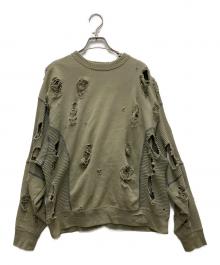 C.E（シーイー）の古着「PLAGUE WIDE RIB CUT CREW NECK」｜グリーン