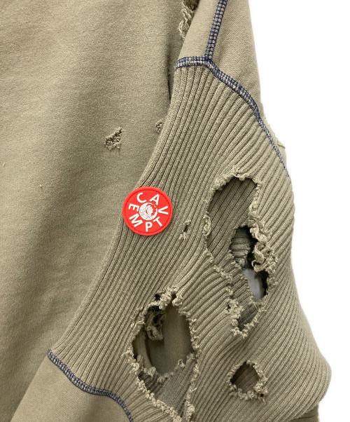 C.E（シーイー）C.E (シーイー) PLAGUE WIDE RIB CUT CREW NECK グリーン サイズ:Mの古着・服飾アイテム