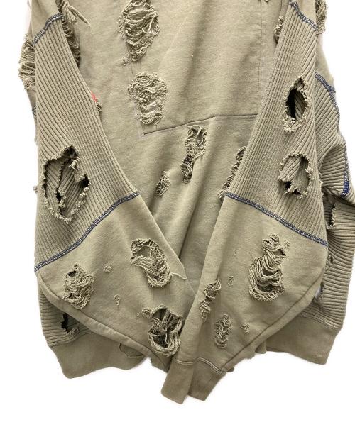 C.E（シーイー）C.E (シーイー) PLAGUE WIDE RIB CUT CREW NECK グリーン サイズ:Mの古着・服飾アイテム