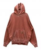 Carhartt WIPカーハート ワーク イン プログレス）の古着「HOODED ORSON SWEAT」｜ピンク