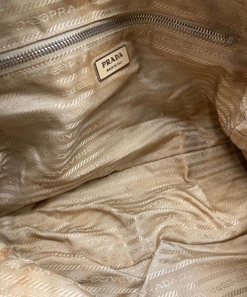 PRADA（プラダ）PRADA (プラダ) レザーワンショルダーバッグ ベージュの古着・服飾アイテム