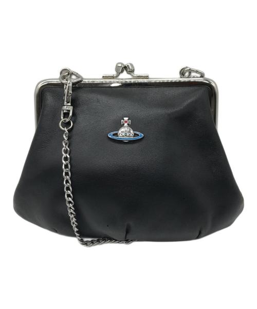 Vivienne Westwood（ヴィヴィアンウエストウッド）Vivienne Westwood (ヴィヴィアンウエストウッド) がま口 ショルダーバッグ ブラックの古着・服飾アイテム