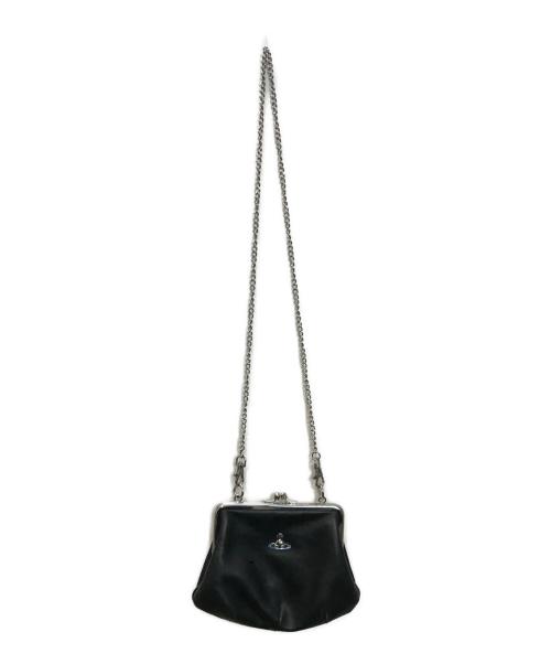 Vivienne Westwood（ヴィヴィアンウエストウッド）Vivienne Westwood (ヴィヴィアンウエストウッド) がま口 ショルダーバッグ ブラックの古着・服飾アイテム