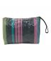 MARNI (マルニ) GLOSSY STRIPEDGRIP  クラッチバッグ ピンク×ネイビー：8000円