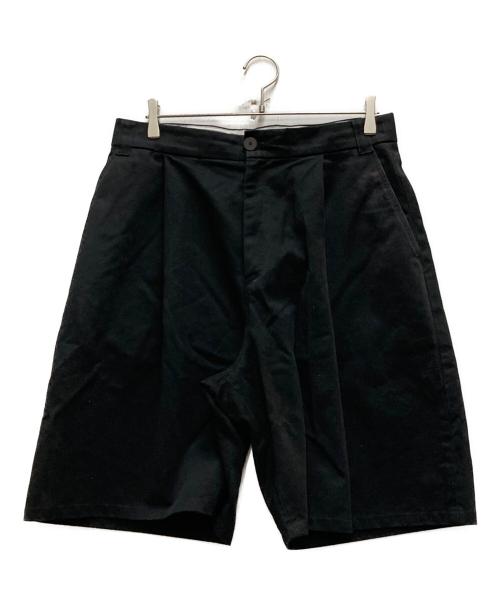STUDIO NICHOLSON（スタジオ ニコルソン）STUDIO NICHOLSON (スタジオ ニコルソン) ピーチスキンコットンツイルタックショーツ ネイビー サイズ:Lの古着・服飾アイテム