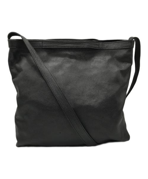 SLOW&CO（スロウアンドコー）SLOW&CO (スロウアンドコー) レザーショルダーバッグ ブラックの古着・服飾アイテム