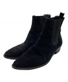 CELINE（セリーヌ）の古着「スウェードレザー チェルシーブーツ」｜ブラック