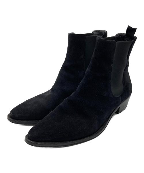 CELINE（セリーヌ）CELINE (セリーヌ) スウェードレザー チェルシーブーツ ブラック サイズ:42　1/2の古着・服飾アイテム