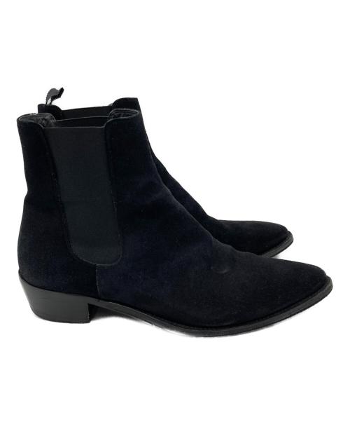 CELINE（セリーヌ）CELINE (セリーヌ) スウェードレザー チェルシーブーツ ブラック サイズ:42　1/2の古着・服飾アイテム
